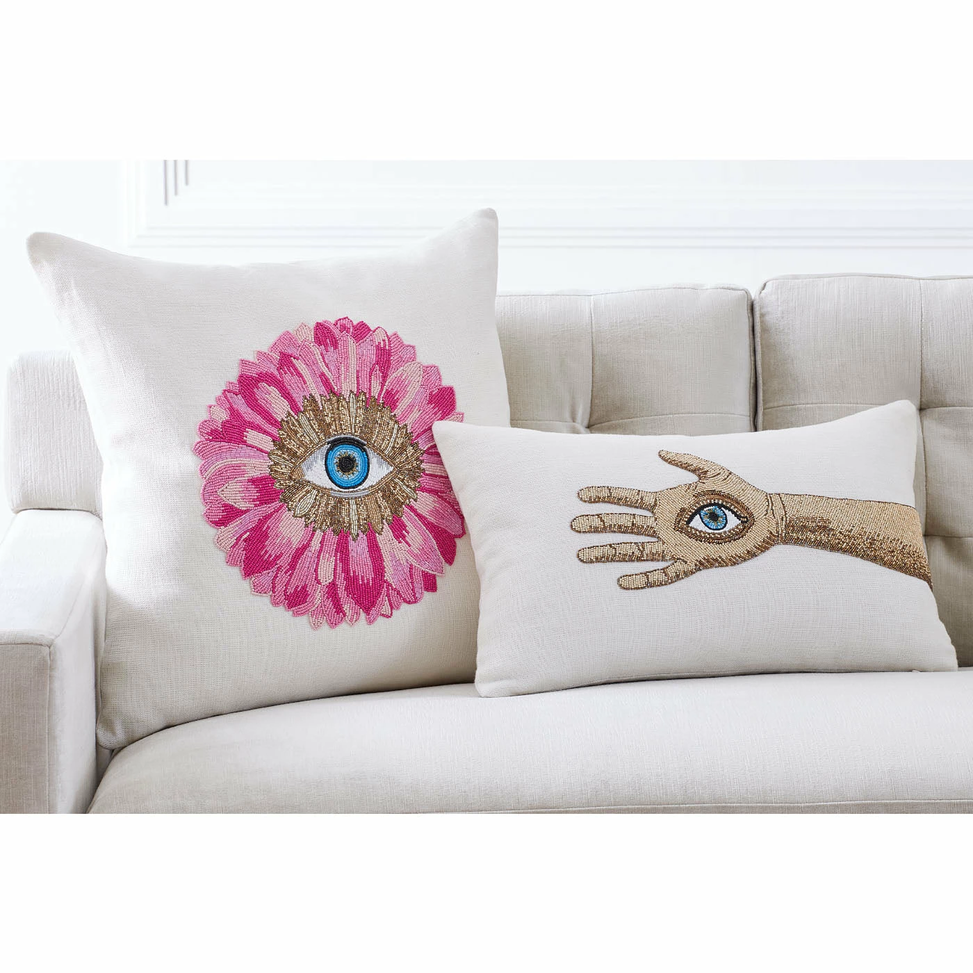 Jonathan Adler Petals Beaded Pillow - Image 2