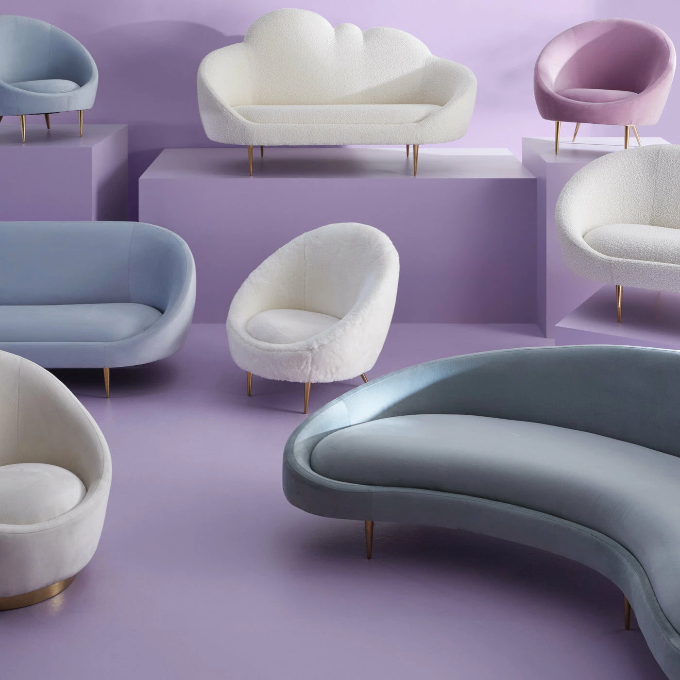 Jonathan Adler Ether Cloud Settee - Image 4
