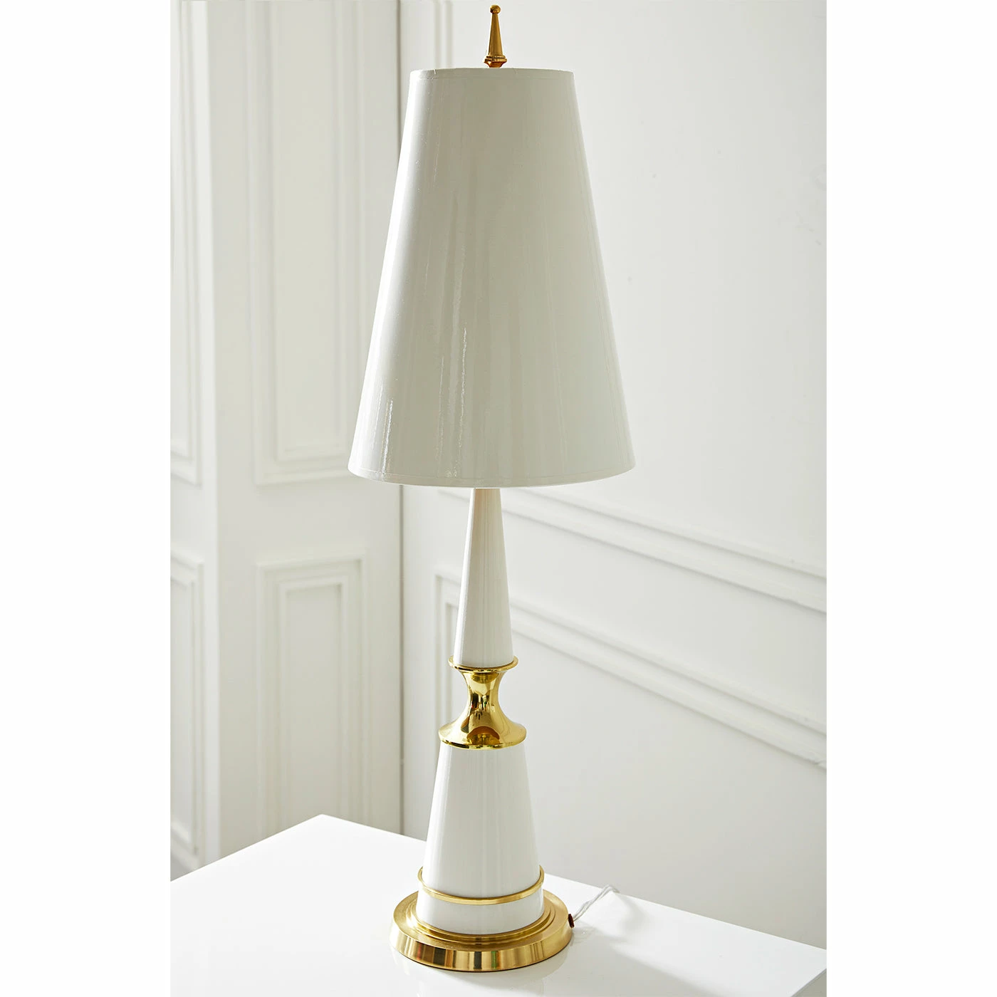 Jonathan Adler Versailles Buffet Lamp With Painted Shade - Image 2