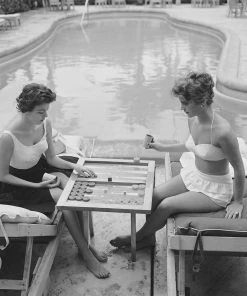 Jonathan Adler Slim Aarons "Backgammon By The Pool" Photograph