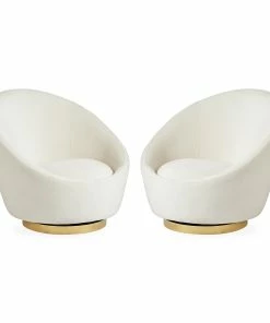 Jonathan Adler Bergamo Snow Ether Swivel Chair Bundle