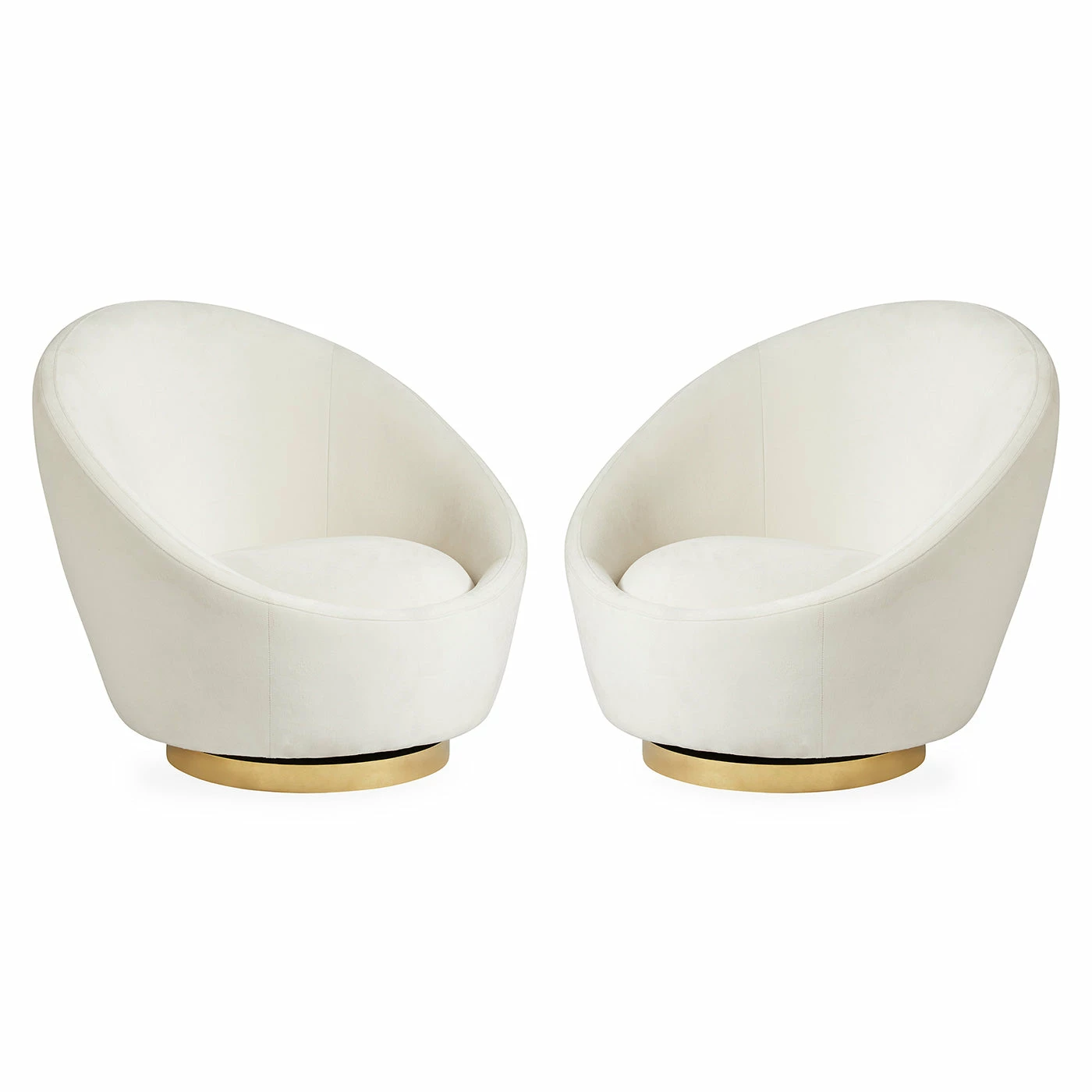 Jonathan Adler Bergamo Snow Ether Swivel Chair Bundle