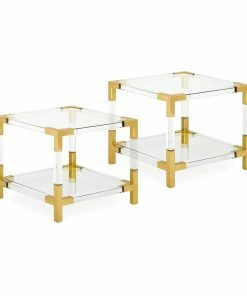 Jonathan Adler Jacques Two-Tier Accent Table Bundle