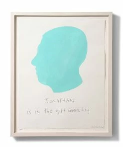 Jonathan Adler Carter Kustera Custom Silhouette And Text Portrait 19 X 15