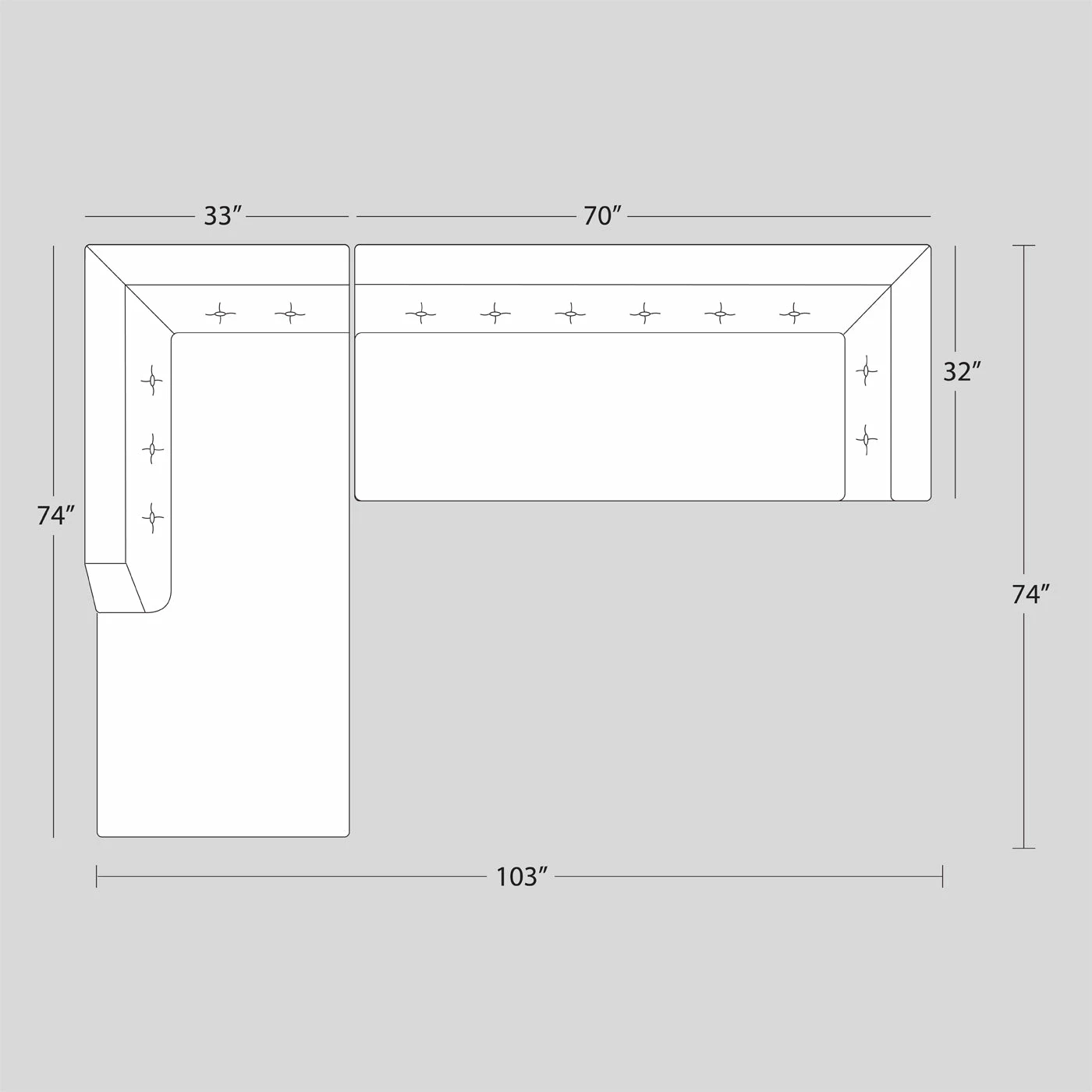 Jonathan Adler Danner Sectional Left Arm Facing - Image 2