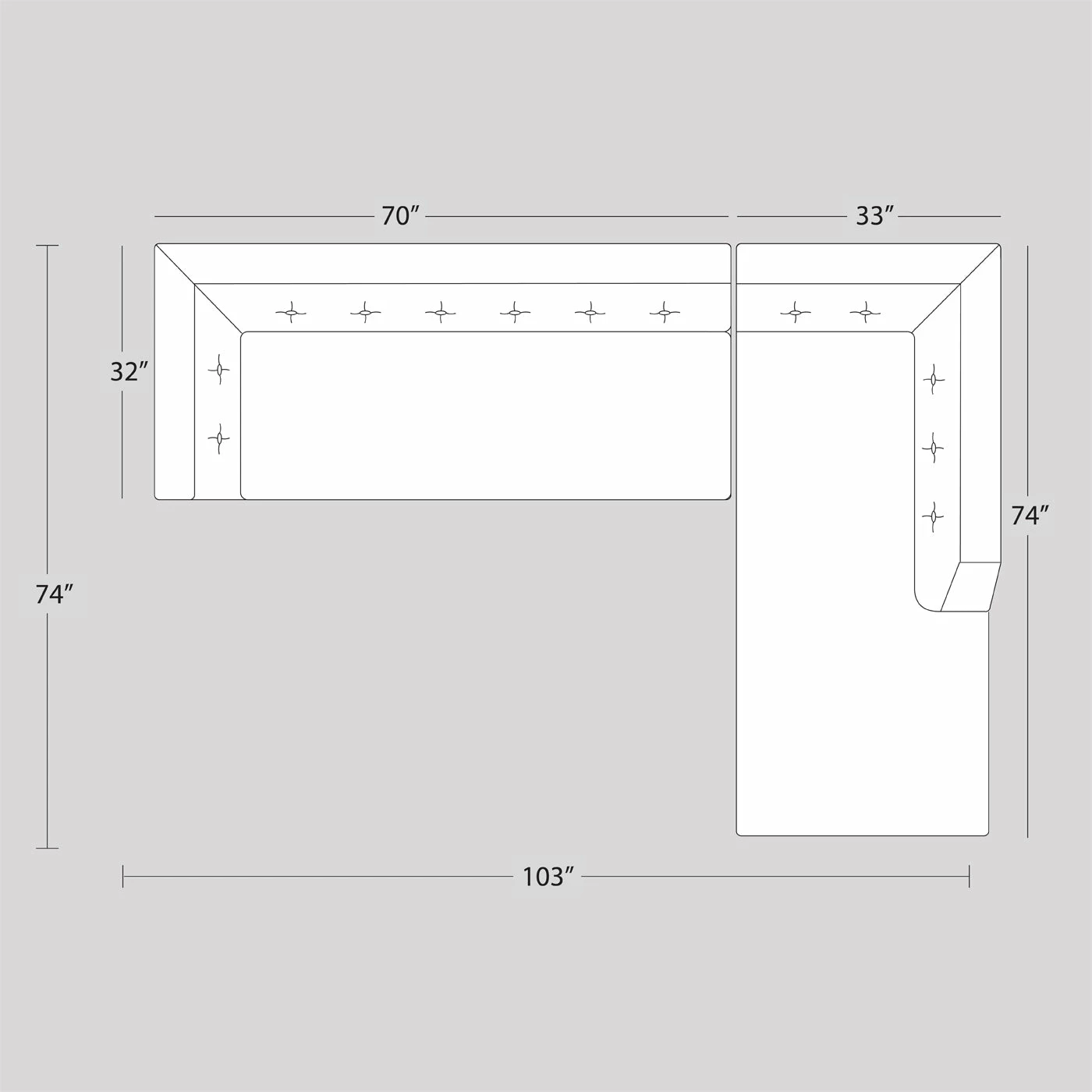 Jonathan Adler Danner Sectional Right Arm Facing - Image 3