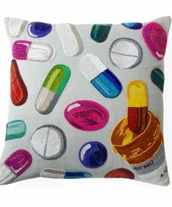 Jonathan Adler Happy Pills Beaded Pillow