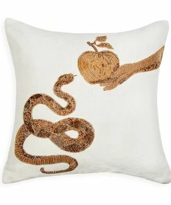 Jonathan Adler Muse Snake & Apple Throw Pillow