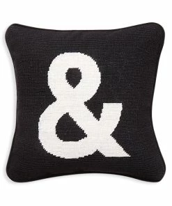 Jonathan Adler "&" Needlepoint Throw Pillow