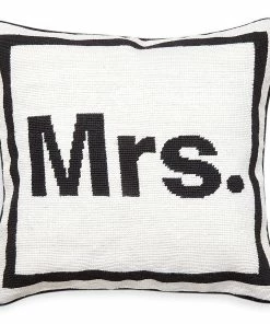 Jonathan Adler "Mrs." Needlepoint Throw Pillow