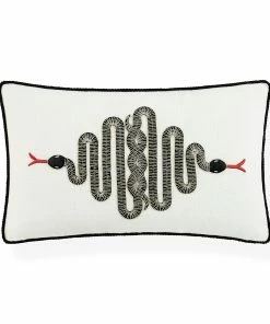 Jonathan Adler Snake Embroidered Pillow