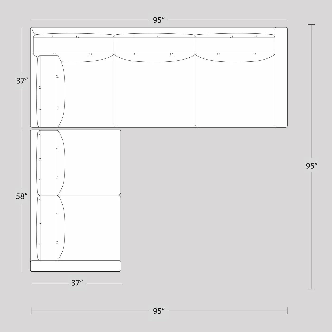 Jonathan Adler Topanga Sectional Left Arm Facing - Image 2