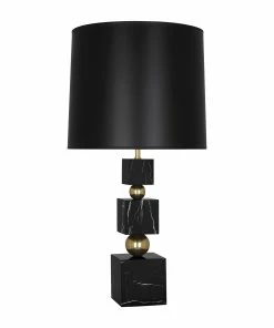 Jonathan Adler Totem Table Lamp Black Marble