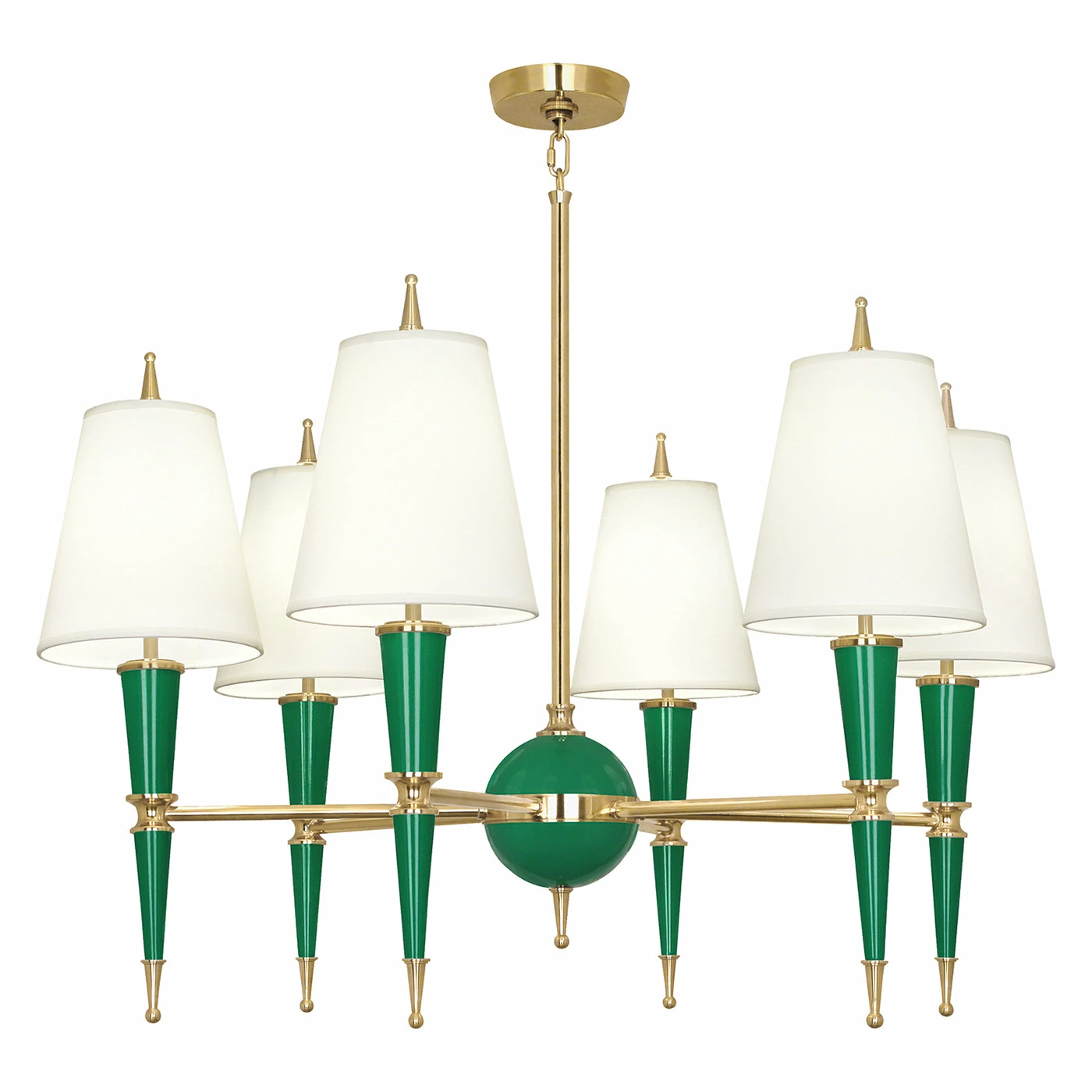 Jonathan Adler Versailles Chandelier With Fabric Shade - Image 2