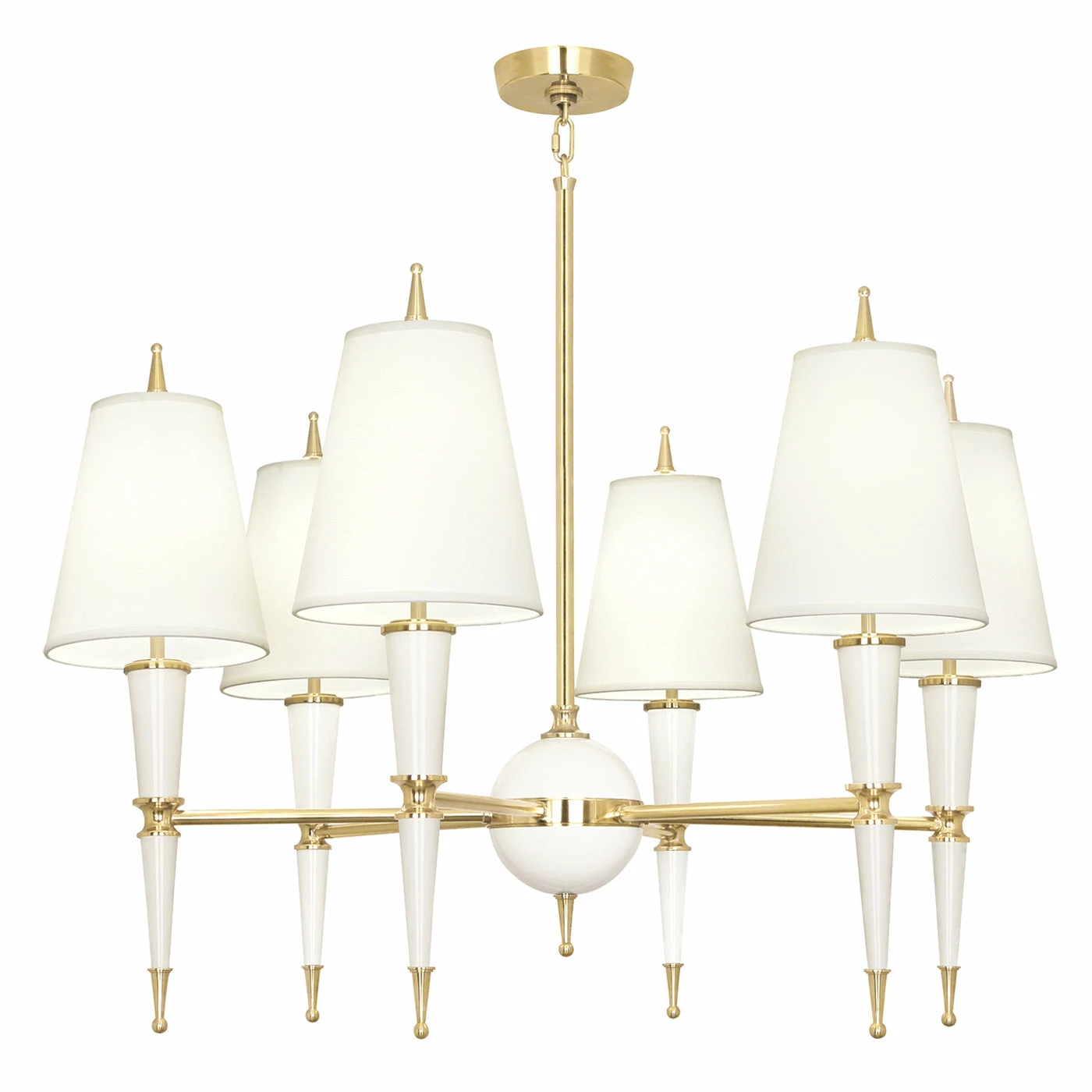 Jonathan Adler Versailles Chandelier With Fabric Shade