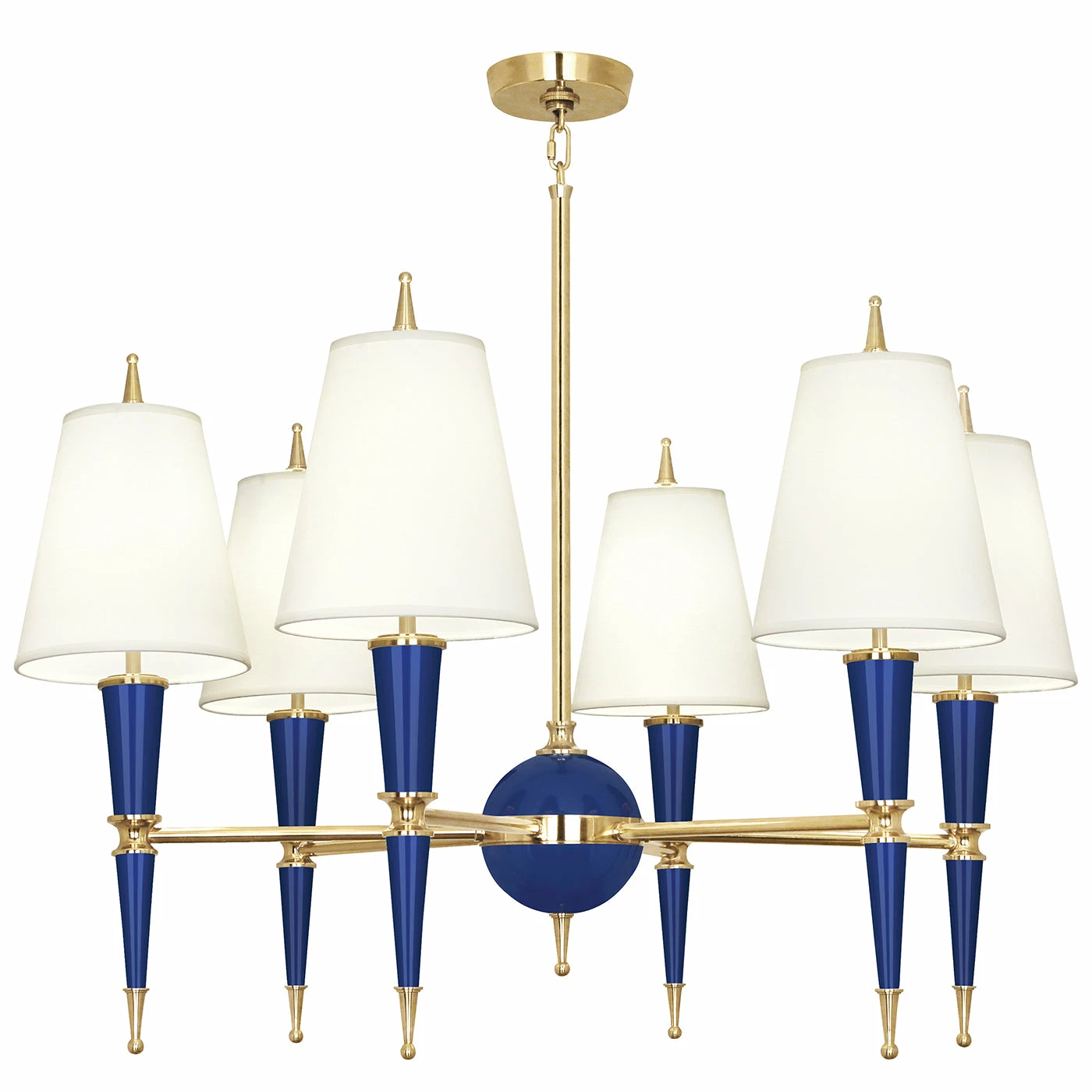 Jonathan Adler Versailles Chandelier With Fabric Shade - Image 3