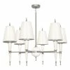 Jonathan Adler Versailles Chandelier In Nickel With Painted Shade