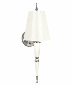 Jonathan Adler Versailles Sconce In Nickel With Painted Shade